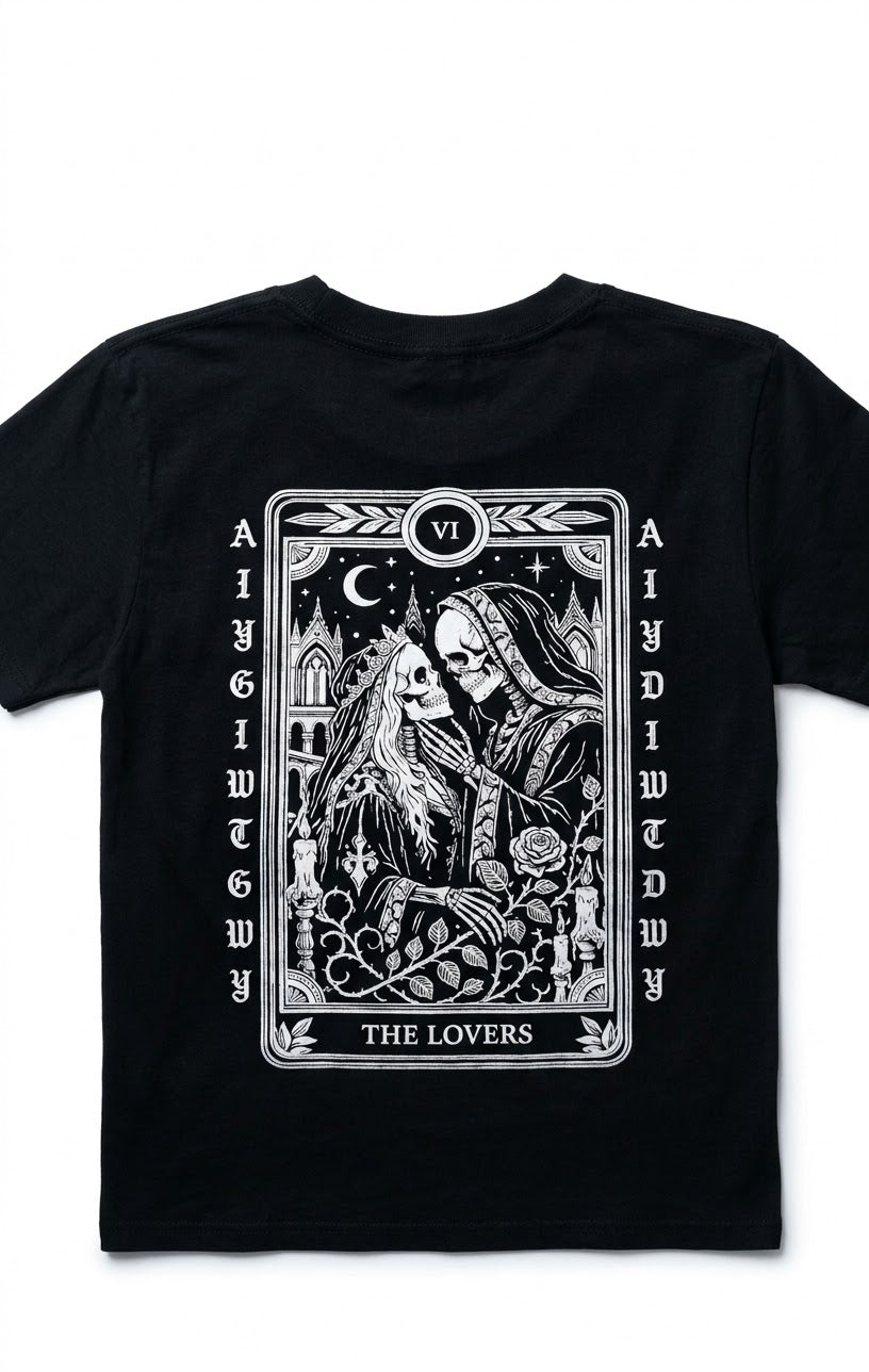 Lovers Tarot Tee black/white