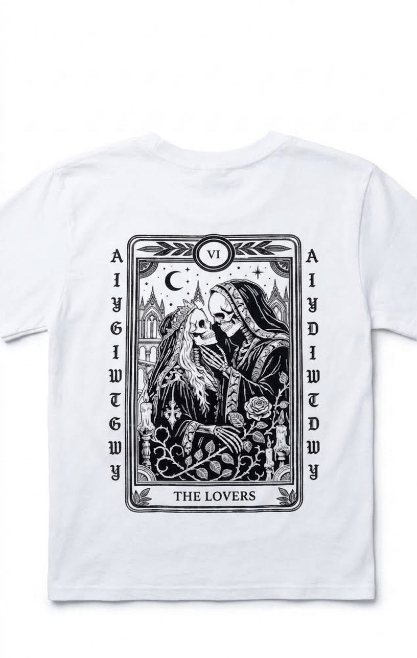 Lovers Tarot Tee black/white