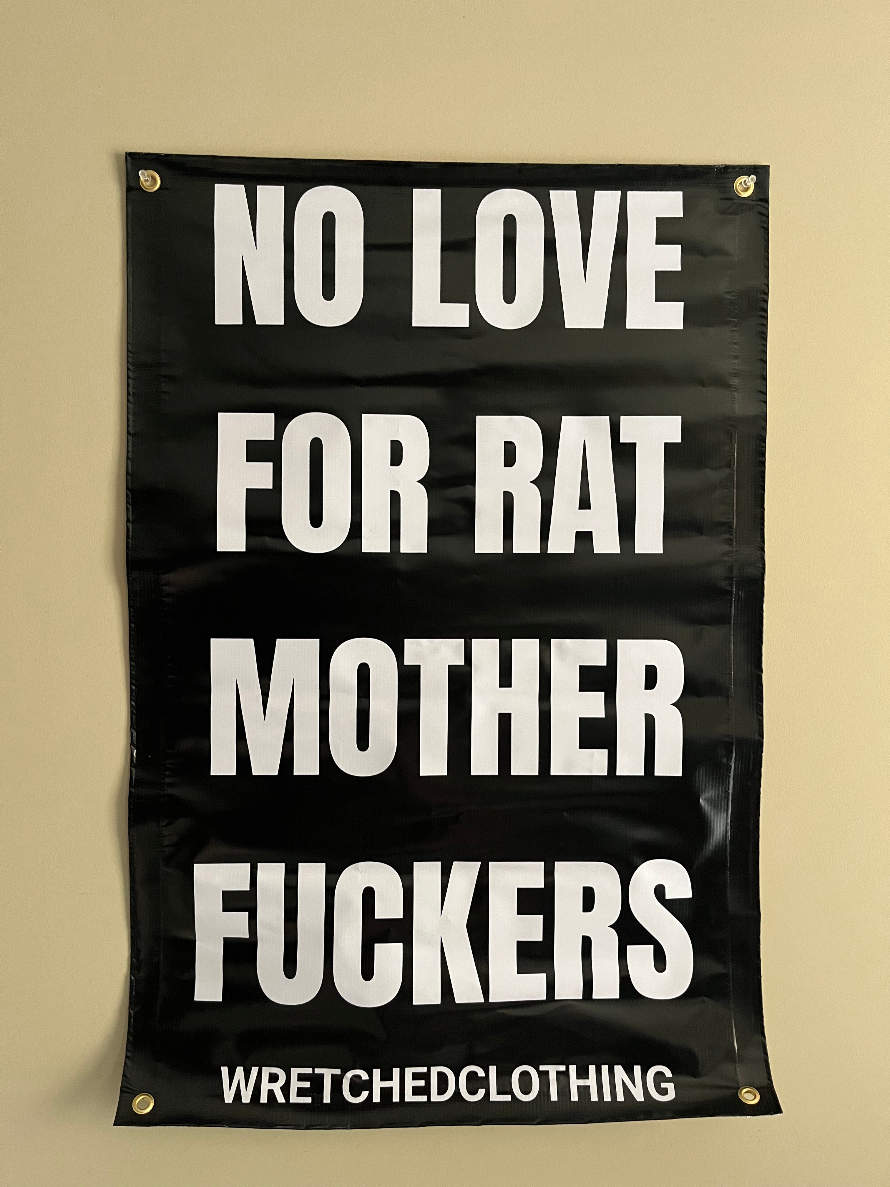 No love for rats Banner