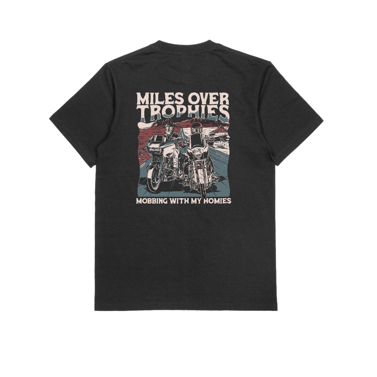 Miles over trophies tee