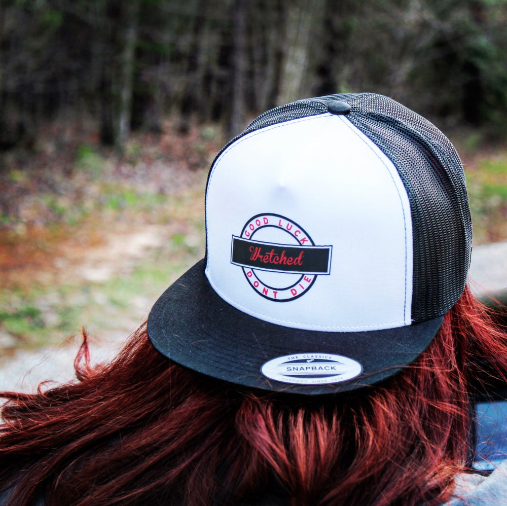 wretched white og trucker snapbacks