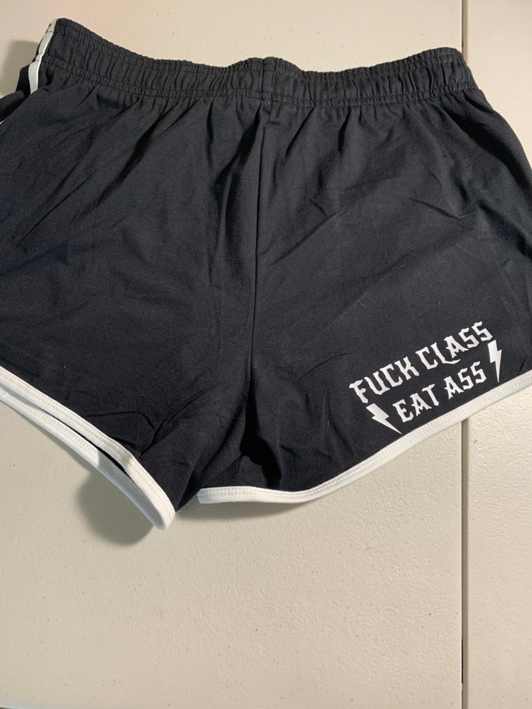 Black Fuck class eat ass shorts