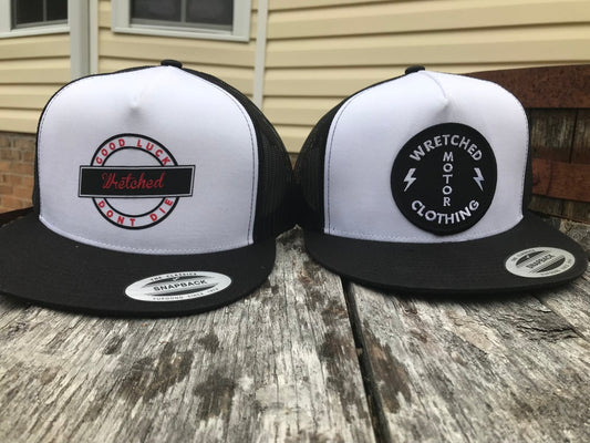 wretched white og trucker snapbacks