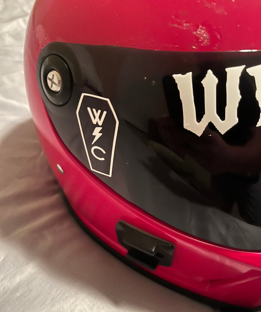 Wretched helmet visor sticker set